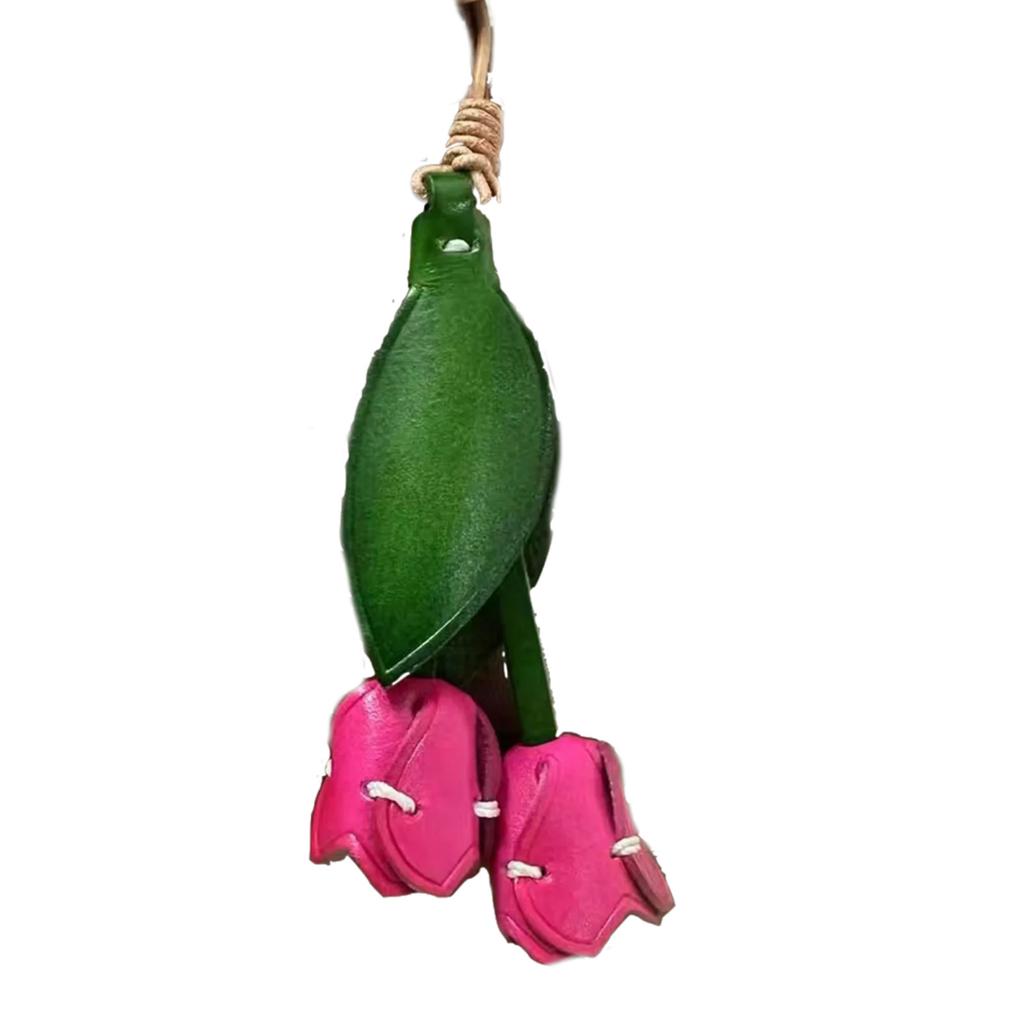 Изготовленный вручную из натуральной кожи цветочный шарм модный кожаный держатель для ключей с цветком подвесное украшение для сумки для современных женщин