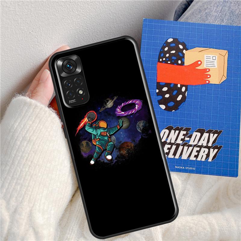 Чехол Космический Данк Астронавт для Xiaomi Redmi Note 8 9 10 11 Pro 8T 9S 10S 11S Redmi K50 K40 Gaming 9A 9C 9T 10C