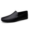 Leather Loafers Spring Autumn Men's Casual Leather Shoes For Men Black White Solid Slip-On Plus Size Dropshipping Moccasin Driving Shoes