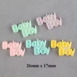 Hot Sale Baby I Love You Logo Letter Flat Back Resin Cabochon Valentine's Day Holiday Decorative Souvenir Artificial Style