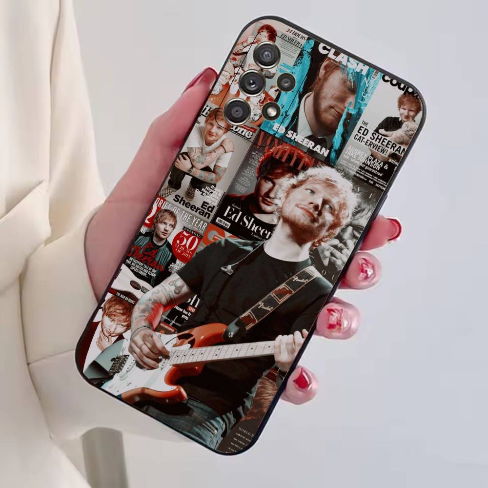Чехол для телефона с изображением Эда Ширана Для Samsung S25,S24,S21,S22,S23,S30,Ultra,S20,Plus,Fe,Lite,Note,10, Черный чехол