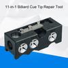 Формирователь наконечника бильярдного кия Дуги Формирование Ремонтник головки бильярдного кия 11 в 1 Набор для ремонта наконечника кия Бильярд