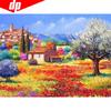 DIY Полная круглая алмазная картина Пейзаж Город Полный дисплейDIY Алмазная вышивка Крестиком