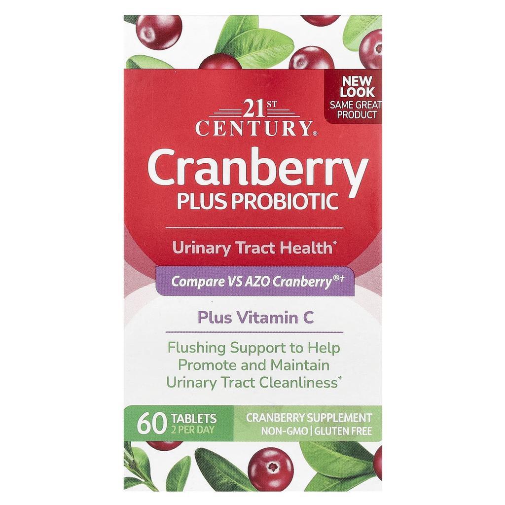 21st Century Cranberry Plus Probiotic, 60 Tablets