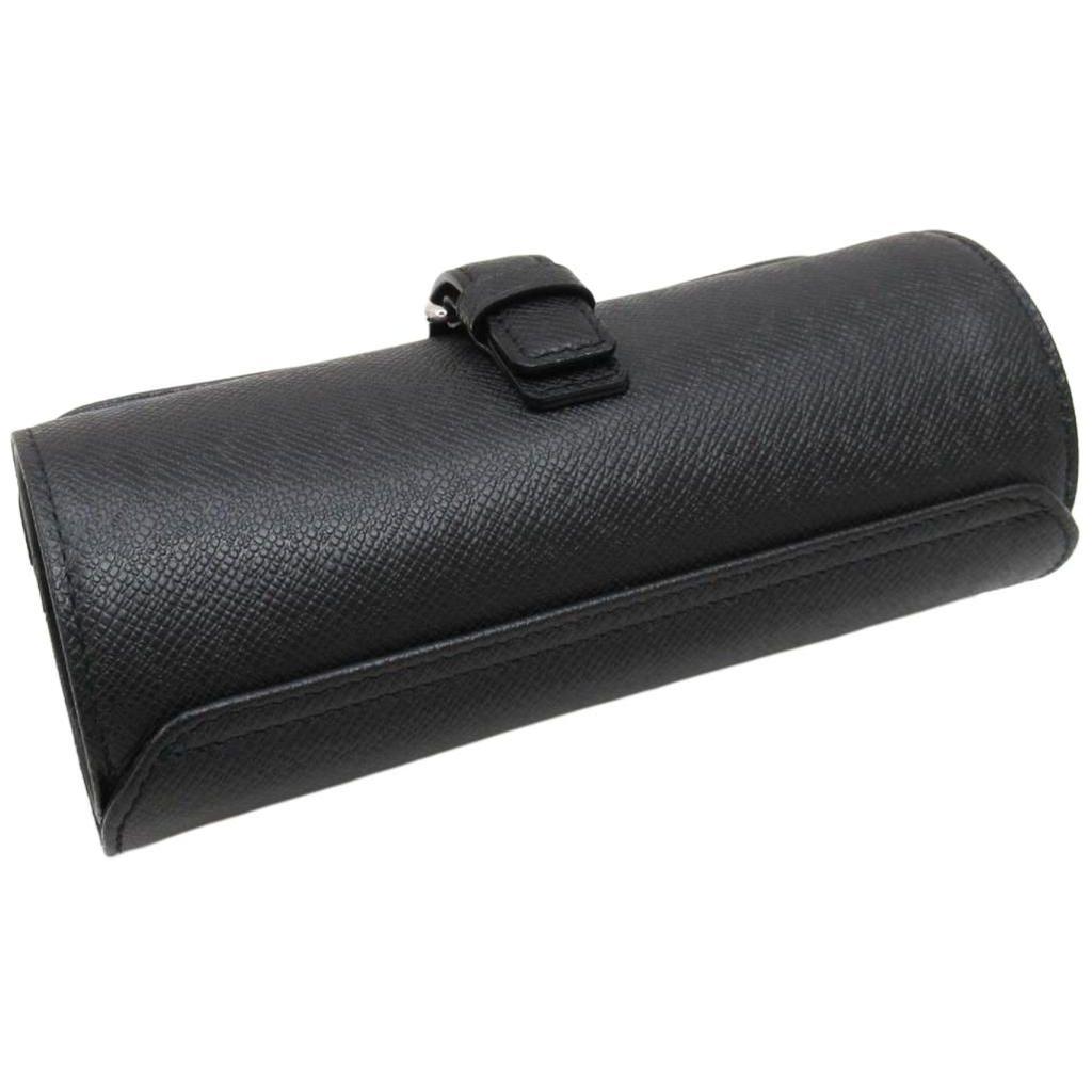 Louis Vuitton Logo Print Leather Storage Bag Men bags Black M32719