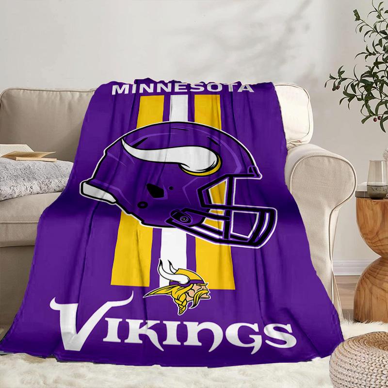 Vikings Team Spirit Portable Blanket/Soft Blanket Bedding Blanket Suitable for Travel Camping Living Rooms Offices Sofas Fan Gifts