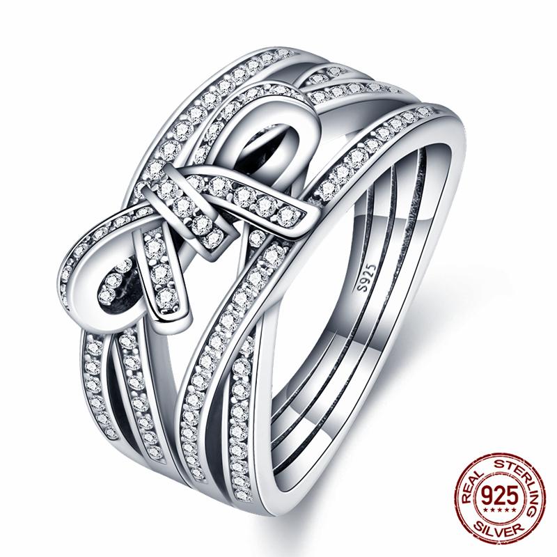 Абсолютно новое 100% подлинное 925 серебряное женское кольцо оригинальное сердце корона розовое золото кристалл обручальное кольцо годовщина свадьбы ювелирное изделие