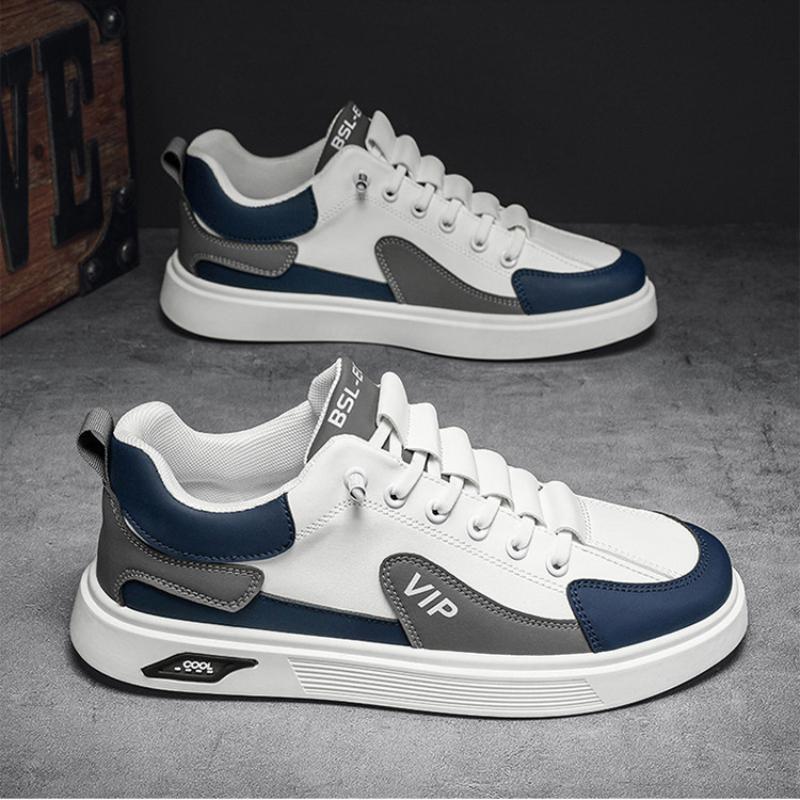 Мужская повседневная обувь из дышащей белой кожи на плоской подошве, модная обувь для вождения, ходьбы, скейтбординга, теннисные туфли для мужчин