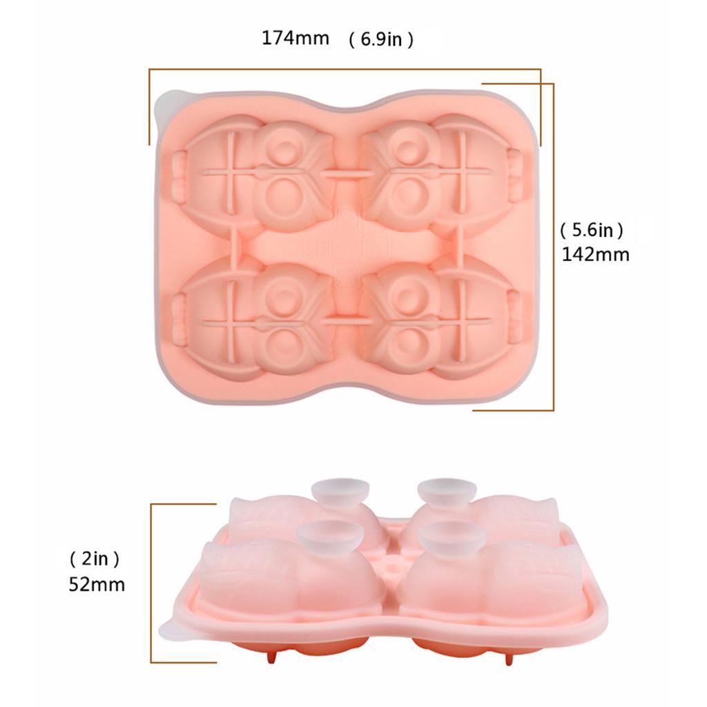 Многосекционная форма для льда в виде совы, животного, больших глаз, птицы, желе, конфет, шоколада, набор для выпечки, летнее мороженое, декор для торта, силиконовая форма