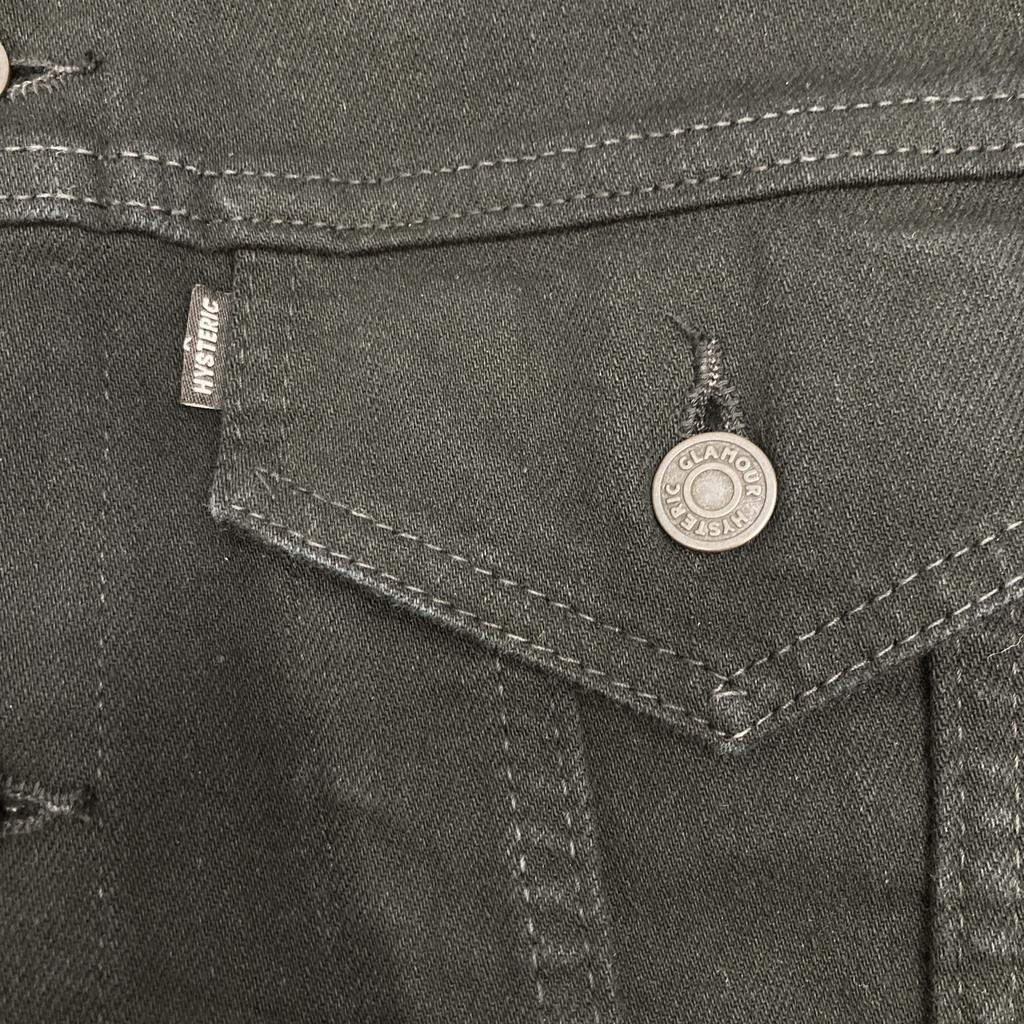 HYSTERIC GLAMOUR [22AW] KINKY JEANS 02223AB16 3-я джинсовая куртка XL черный Подержанный