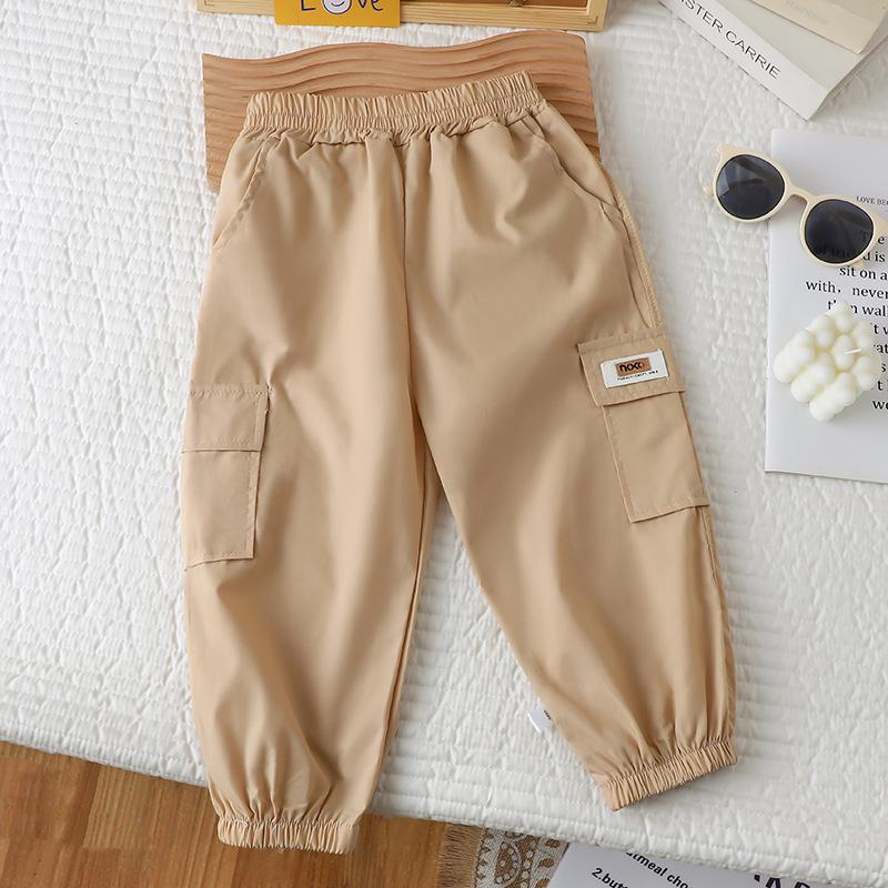 Весенние брюки-джоггеры карго для мальчиков, повседневные брюки, детские удобные школьные