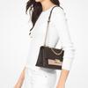 Michael Kors Mk Cece Сумка через плечо с клапаном и цепочкой Color Block Женские сумки Коричневый Мягко-розовый 30T9G0EL2B266