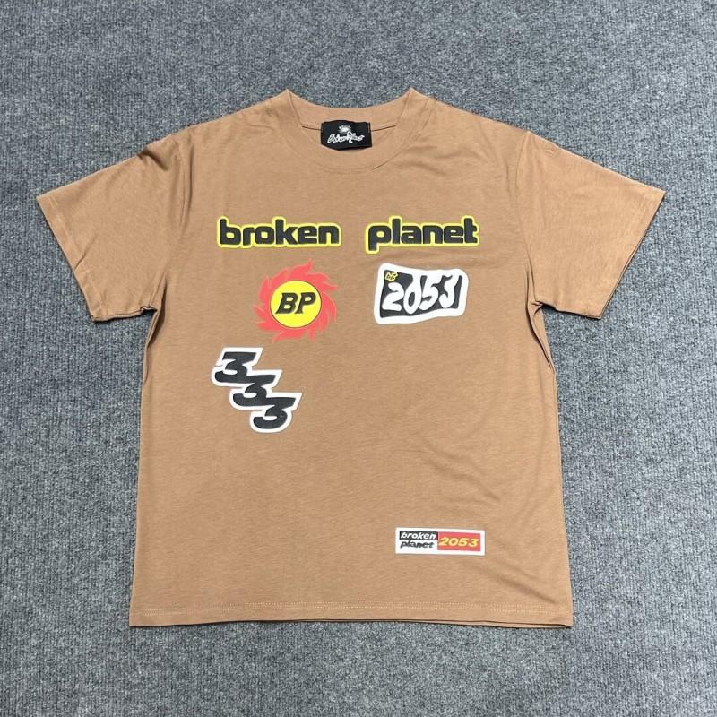 Broken Planet Streetwear Retro Foam Print T-Shirt Shorts Set Men Women