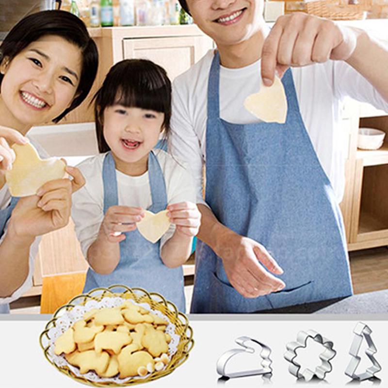 Fondant Mold DIY Aluminum Alloy Cookie Cutters Baking Tools Pastry Decorating Animal Kitchen Tools Candy Shape Biscuit Mold Moulds Cute  Accessories