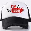 I 'm A YouTuber New Summer Trucker Caps Cool Summer Black Adult Cool Baseball Mesh Net Trucker Caps Hat for Men Adjustable