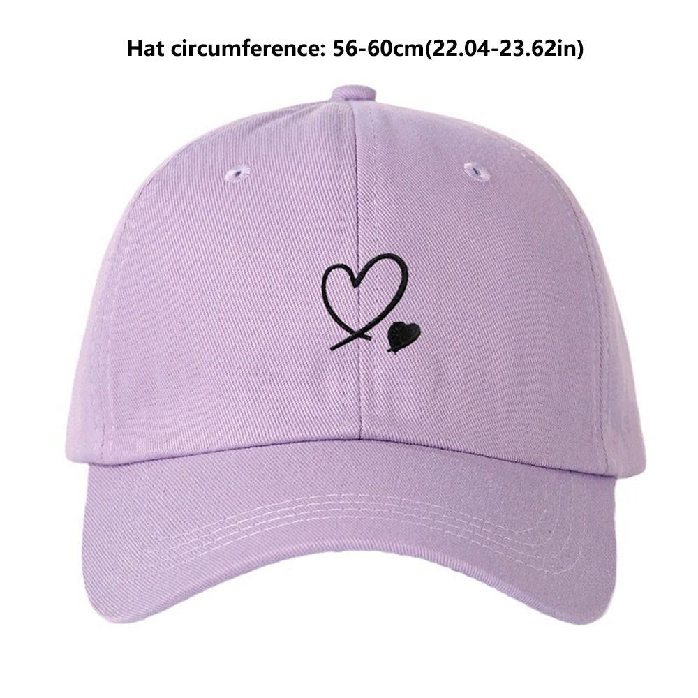Heart Embroidered Baseball Cap UV Protection Hip Hop Hat Fashion Sun Hat Outdoor