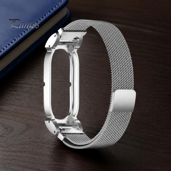 Бесшовная умная ремешок для часов из нержавеющей стали для Fitbit Air Band, Регулируемый сменный магнитный браслет, Гибкая регулировка, Петли для часов,