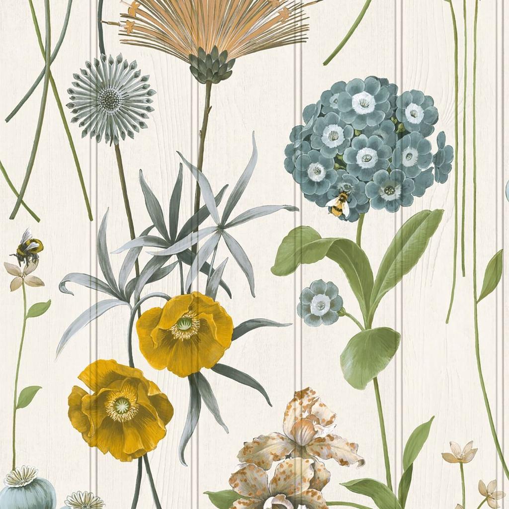 Belgravia Botanist Wood Panel Wallpaper
