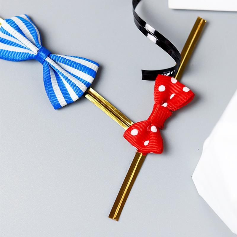 100 шт., подарочная упаковка, металлические закручивающиеся галстуки для вечеринки, свадьбы, печенья, конфет, леденцов, упаковочный галстук