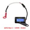 Motorcycles cylinder head temperature Voltage Time RPM  Norxi  Mini 4 in 1 LED Digital Display Quad meter for nmax with holder