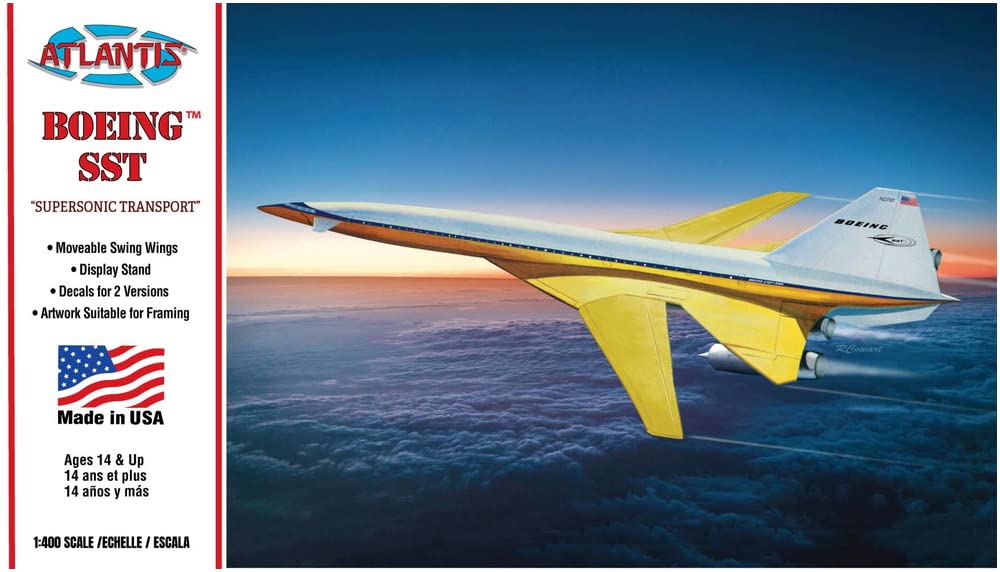 Atlantis Model SST Sonic Supersonic Transport Plastic Model ATLAMCM6815 1/400 (Super Transport)