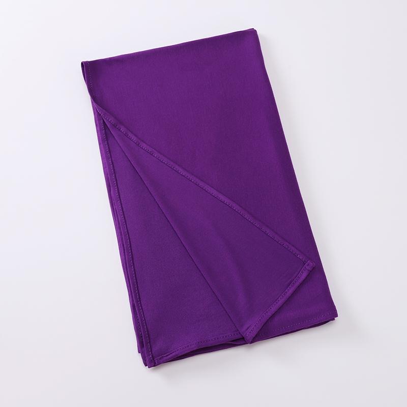 Премиальный джерси Мгновенный хиджаб Хороший шов Эластичный джерси Шарф Малайзия Обертывания Однотонный Мусульманский Тюрбан Повязка на голову Шали Поставщик