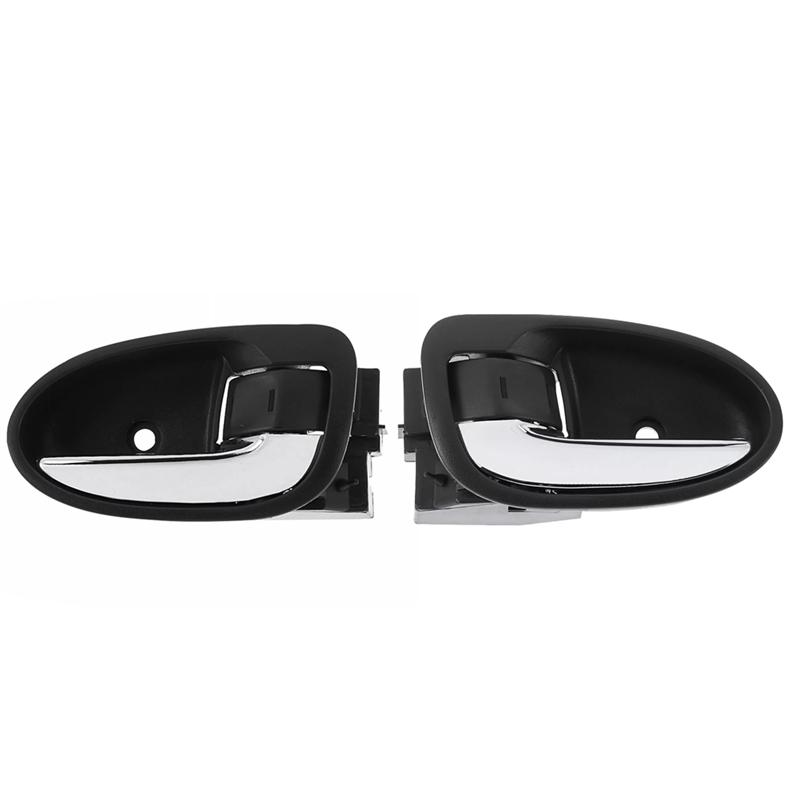Authentic 1Pair Interior Door Handle Pull Chrome+Black For Toyota Yaris RS 2007-2010 69205-0D160-B0 69206-0D160-B0 6920652130