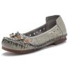Роскошные женские мокасины из натуральной кожи, балетки высшего качества, шикарные туфли для мам в стиле ретро, женские туфли для вождения, большой размер 42