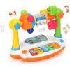 Baby Piano Toys Kids Rotating Music Piano Keyboard with Light Sound  Musical Toys for Toddlers Early Educational Music Toy Gifts