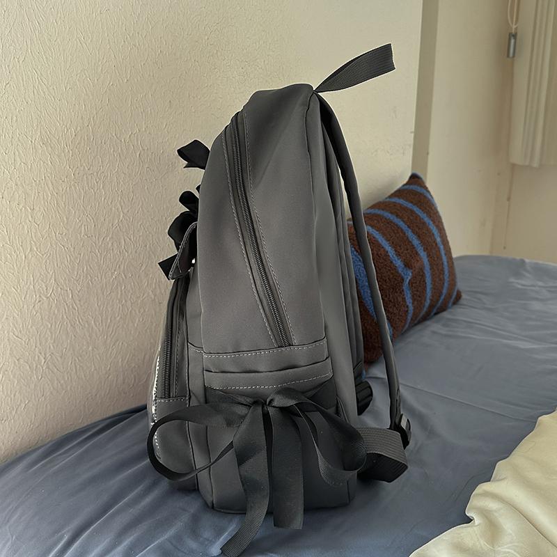 Bow Student School Bag Women's College Style Backpack Large Capacity Backpack