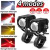 Mini Driving Light Mocycle Driving Spot Waterproof Light 4 Modes Light With Switch