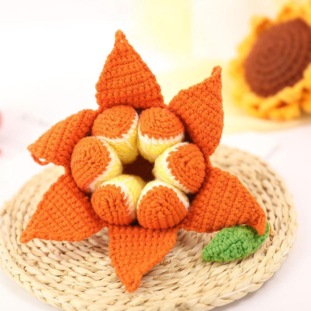 Crochet Set Funny Handmade Knitting Accessories Fruit Yarn Craft Beginner Crochet Set For Kids Women Boys Girls Mom Handicraft