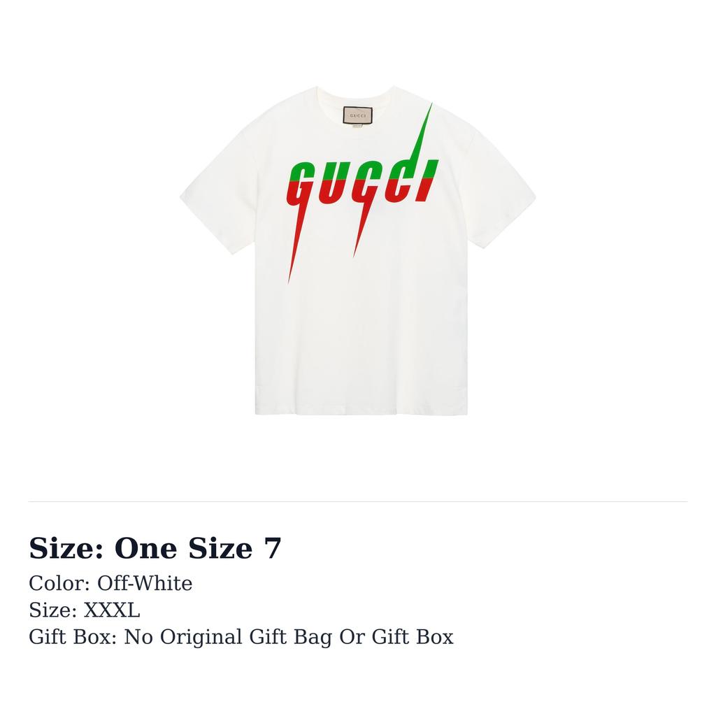 GUCCI Men's Cotton Blade T-shirt White 565806-XJAZY-9037