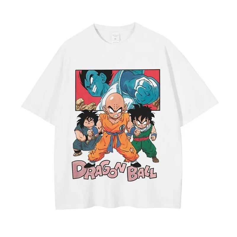 Dragon Ball Маджин Буу Винтажный Принт Манги Свободная Футболка | Повседневный Топ Унисекс