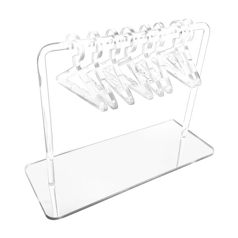 Вешалка для сережек с мини-вешалками Акриловый дисплей для сережек с инструментом для 8 пальто