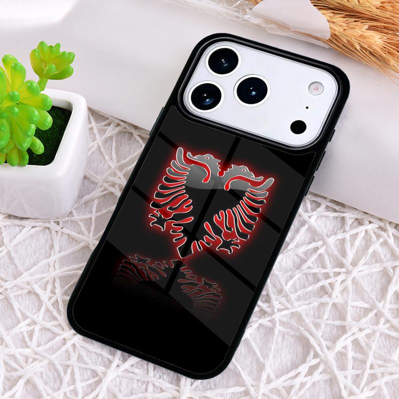 Мягкий чехол для телефона с орлом Флага Албании для iPhone 17 Air 16 15 11 12 14 13 Pro Max Ударопрочный чехол