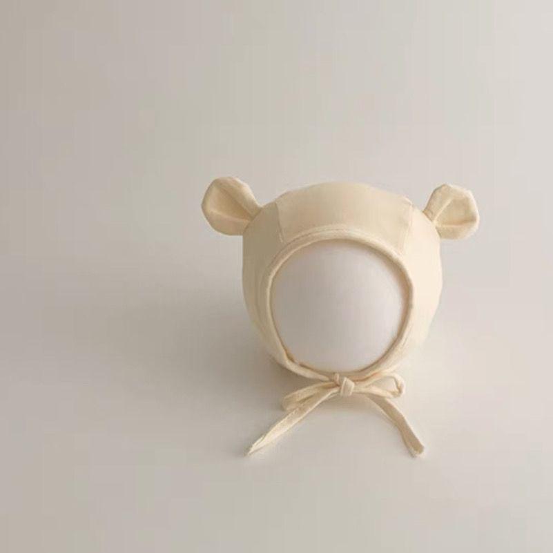 Новорожденный хлопковый пуловер-шапка с защитой ушей и шнуровкой - Милый и очаровательный для весны и осени