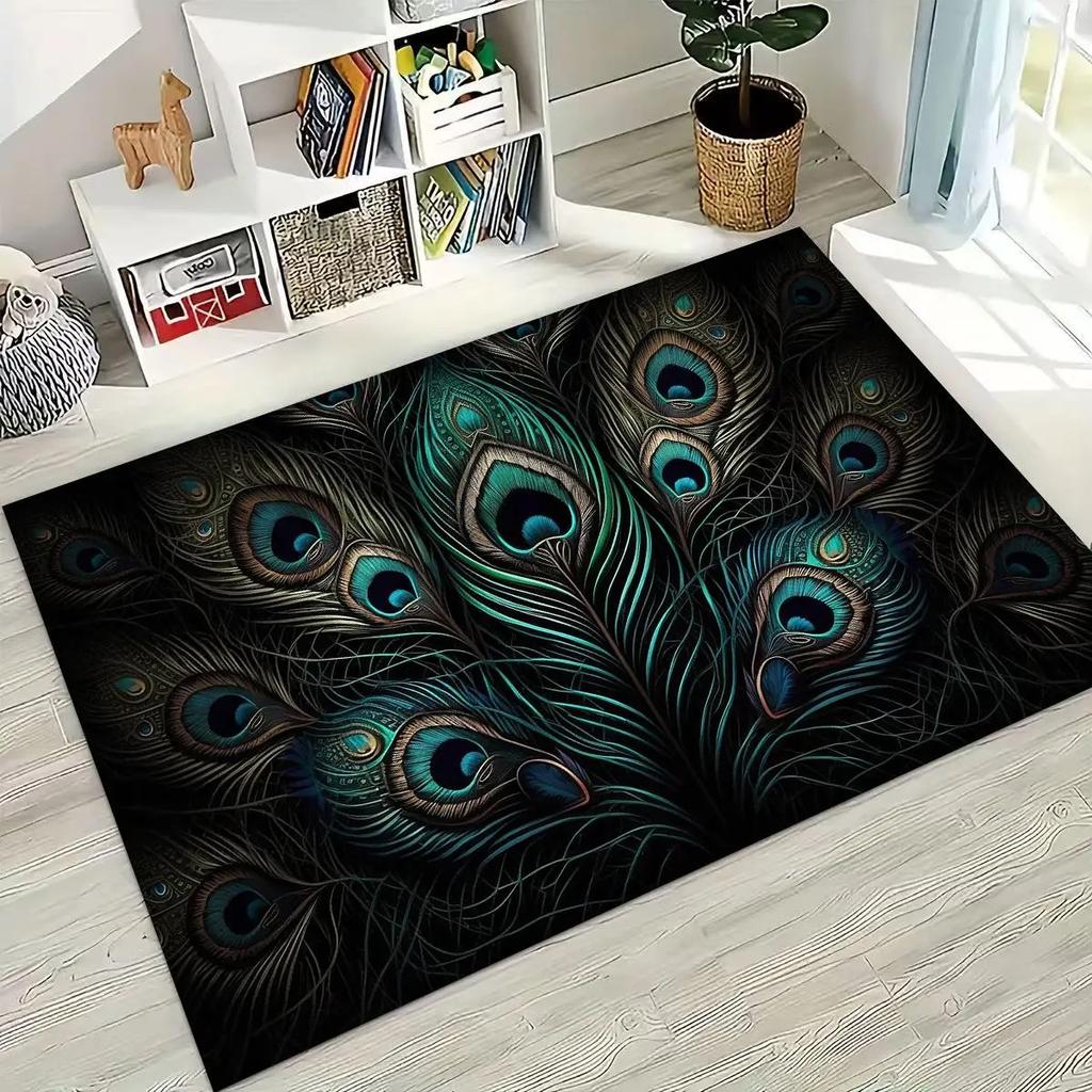 3D Красочный Павлин Романтические Птицы Ковер для Спальни Гостиной Дивана Домашний Придверный Коврик Декор, Большой Детский Игровой Нескользящий Напольный Коврик