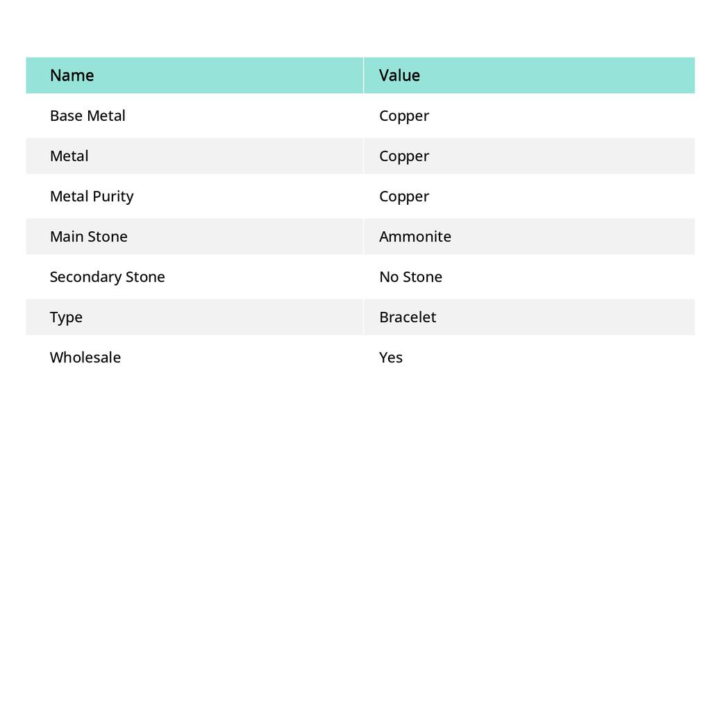 Аммонит Ископаемый Ручная Работа Медная Проволока Оплетка Браслет-Манжета Регулируемый u1F34