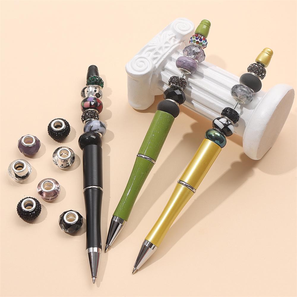 30/50/100 шт. бусин с крупным отверстием, бусины-ручки из смолы с крупным отверстием, европейские бусины, стеклянные бусины с крупным отверстием, бусины со стразами, изготовление ручек, изготовление браслетов оптом