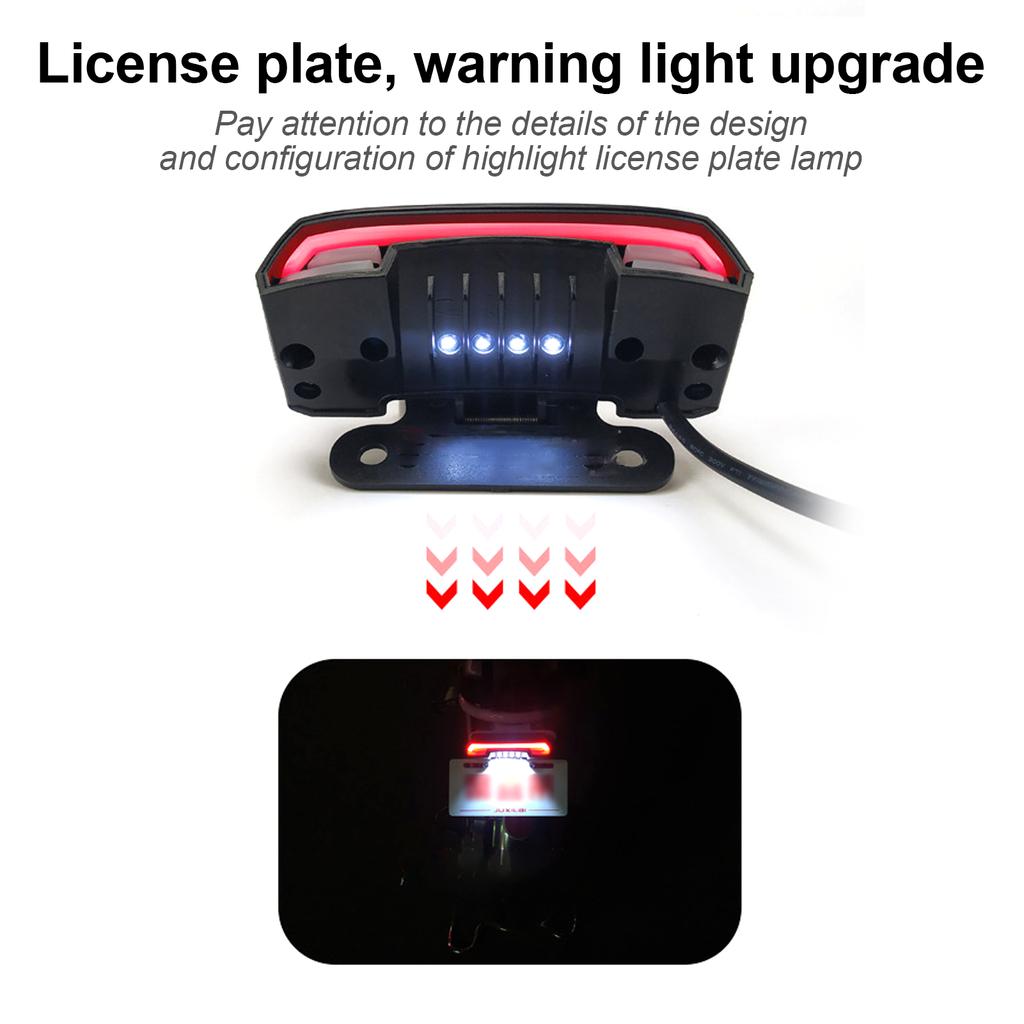 Универсальный 12-80 В рулевое управление + вождение + торможение + лампа номерного знака + двойной мигающий задний фонарь для мотоцикла