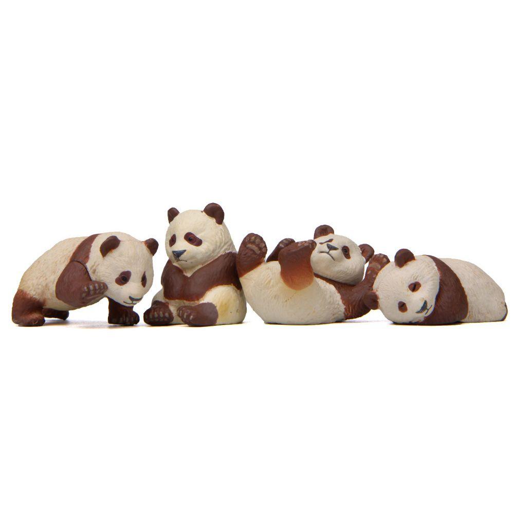 4 шт./набор Милая полимерная фигурка панды для террариума, украшение, миниатюра для микроландшафта