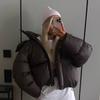2026 Winter Hooded Thick Puffer Coat Loose Fit Warm Cotton Jacket Women