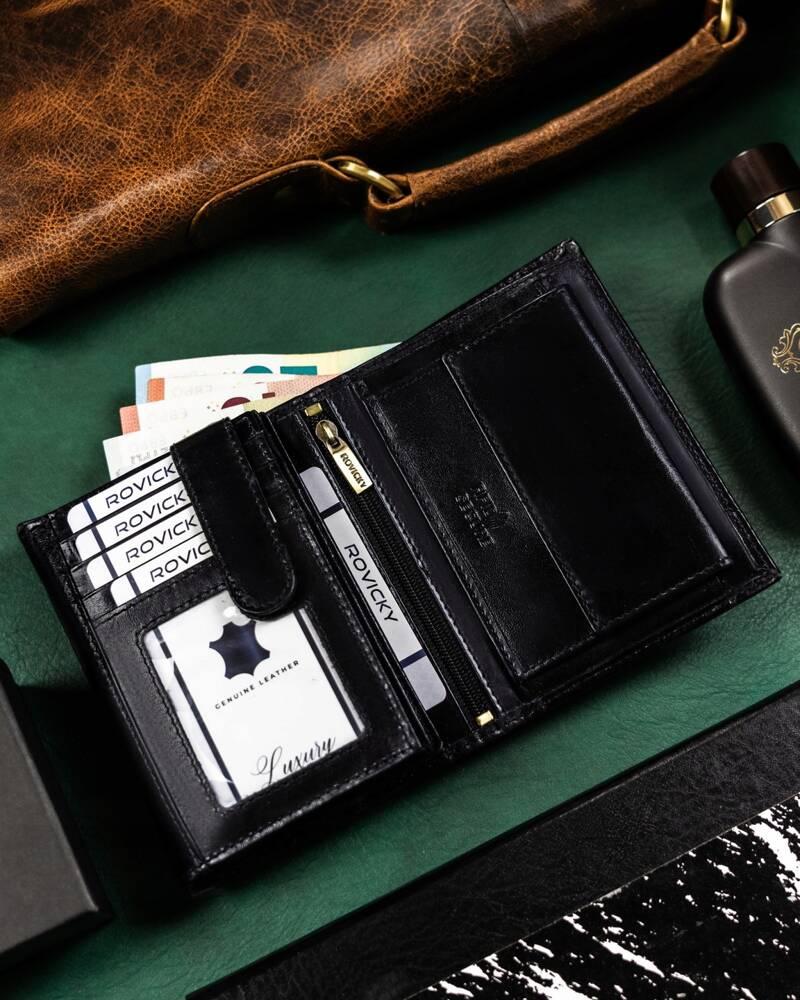 Large men's leather wallet - Rovicky
