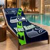 Custom Name Seattle Seahawks Beach Towel Personalized Text Soft Towel Swimming Travel Bath Gift