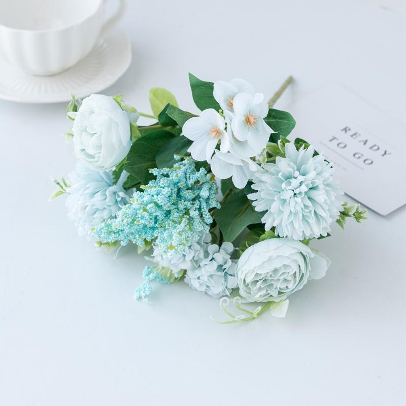 Artificial Flowers Valentine's Decora Home Room Table Vase Wedding Wreath Garden Rose Arch Silk Peony Brial Bouquet Scrapbooking