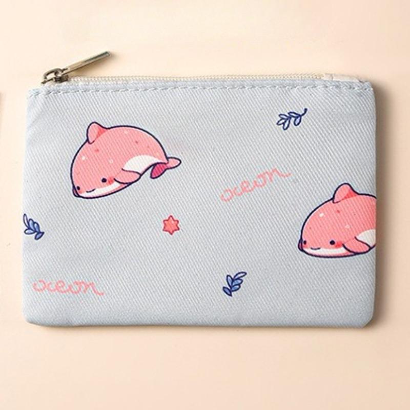 Mini Zipper Coin Purses Canvas Coin Wallet Lady Girls Earphone Coin Key Money Storage Bag Short Pouch Student Card Holder