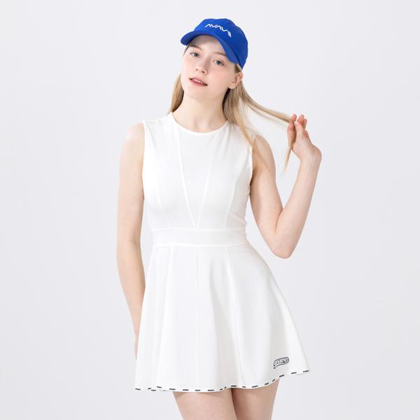 A Wave Women'S Cutout Sleeveless Dress Ivory