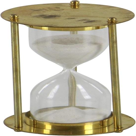 Песочные часы из латуни и металла, 15,24 см, золото