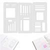 3pcs Handmade Flexible Record Template for Dot Grid, Drawing, Checklists